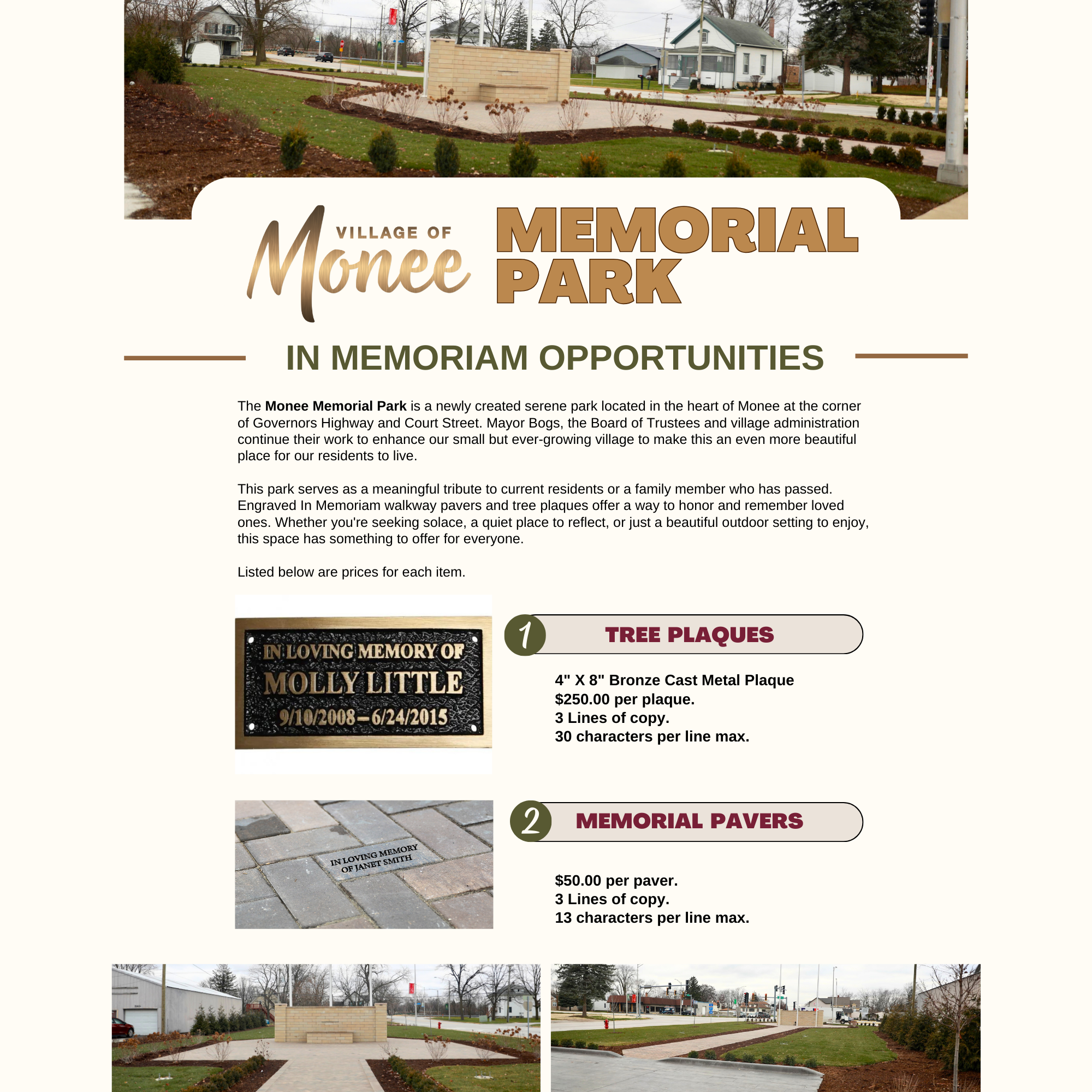 Memorial Park Flyer (10 x 10 in)