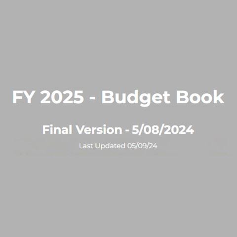 FY2025 Budget Book