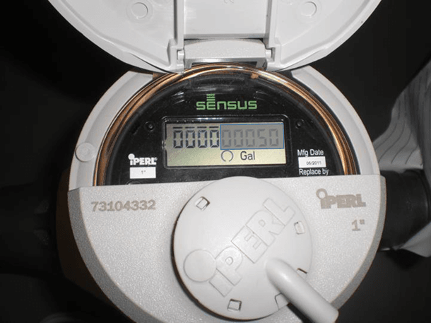 0.5 Gallons Shaded Water Meter Example