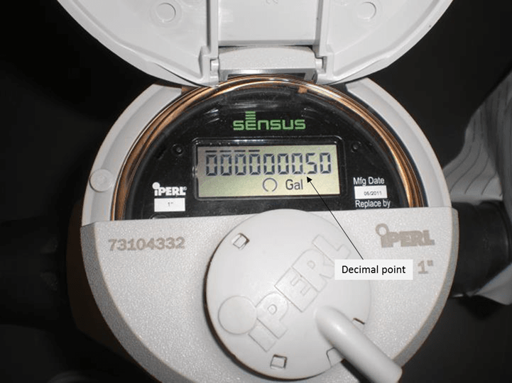 0.5 Gallons Water Meter Example